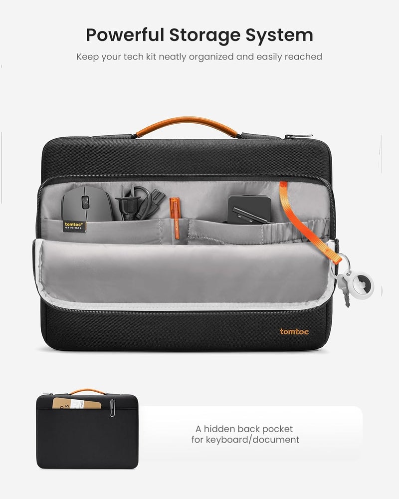 Tomtoc حقيبة حمل لابتوب واقية 360 لجهاز Acer Aspire 5 نحيف مقاس 15.6 بوصة، ASUS Strix G16/G15 مقاس 15.6-16 بوصة، Dell XPS 17، المزيد من Dell Lenovo ThinkPad Chromebook مقاس 15 بوصة - Image 2